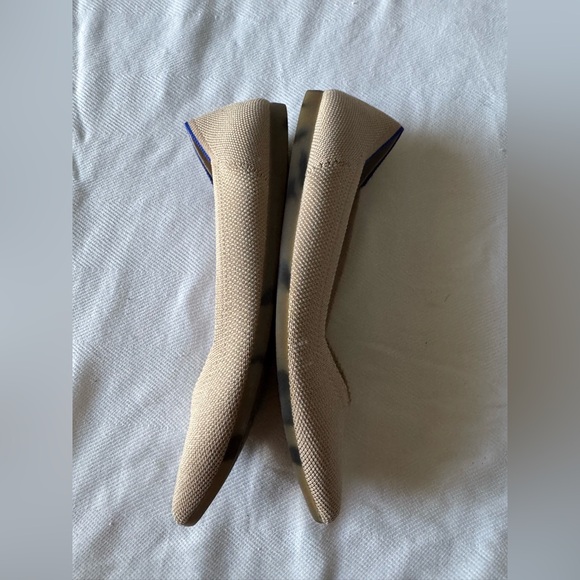 Rothy's Tan Flats with Blue Trim - Picture 6 of 10